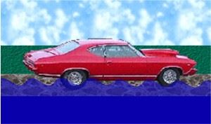 Illustration of a Car on Top of Water